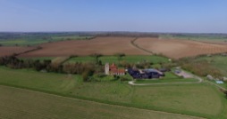Alpheton Hall Barns drone shot